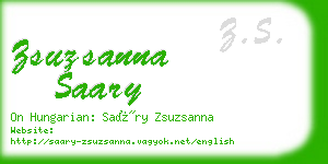 zsuzsanna saary business card